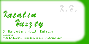 katalin huszty business card